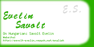 evelin savolt business card